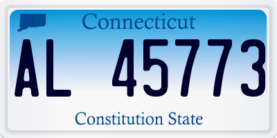 CT license plate AL45773