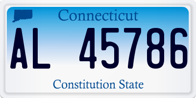 CT license plate AL45786