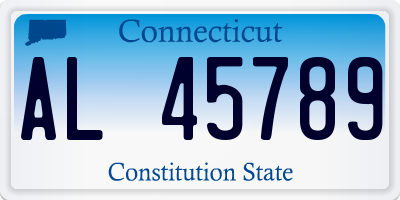 CT license plate AL45789