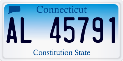 CT license plate AL45791