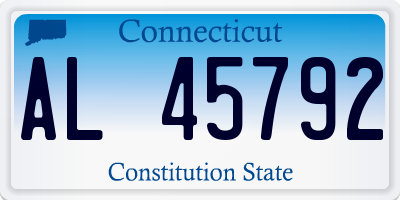 CT license plate AL45792