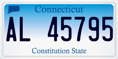 CT license plate AL45795
