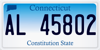 CT license plate AL45802