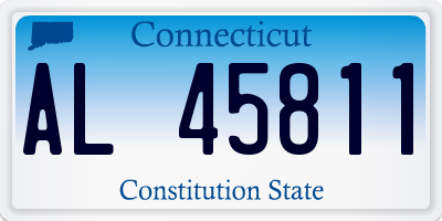 CT license plate AL45811