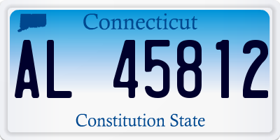 CT license plate AL45812