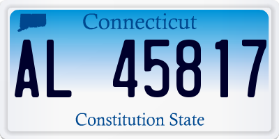 CT license plate AL45817