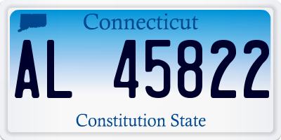 CT license plate AL45822