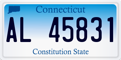 CT license plate AL45831