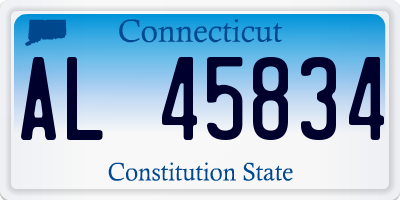 CT license plate AL45834