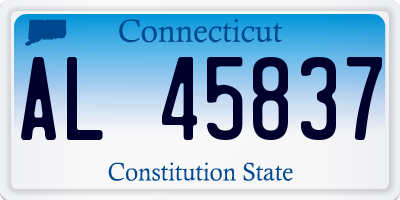 CT license plate AL45837