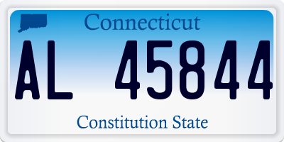 CT license plate AL45844