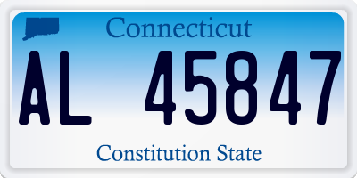 CT license plate AL45847