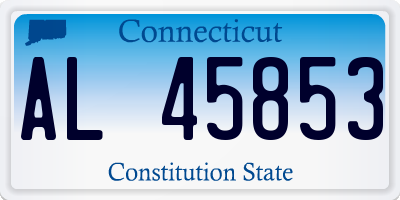 CT license plate AL45853