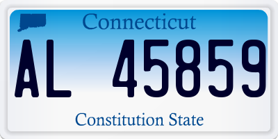 CT license plate AL45859