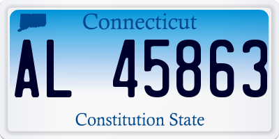 CT license plate AL45863