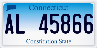 CT license plate AL45866