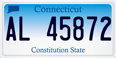 CT license plate AL45872