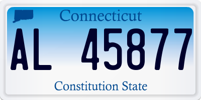 CT license plate AL45877