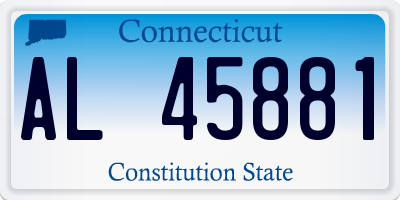 CT license plate AL45881