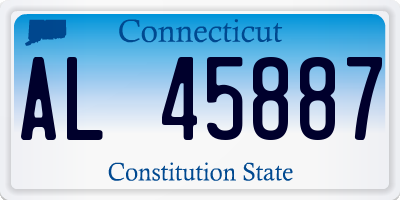 CT license plate AL45887