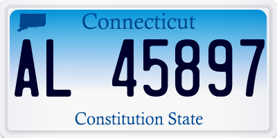 CT license plate AL45897
