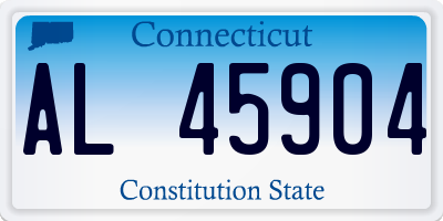 CT license plate AL45904