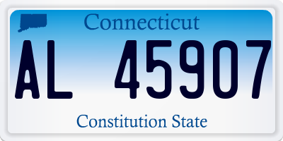 CT license plate AL45907