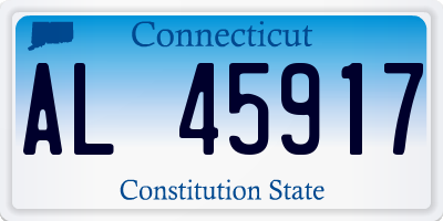 CT license plate AL45917