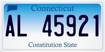 CT license plate AL45921