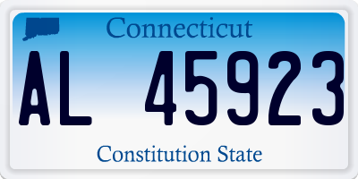 CT license plate AL45923