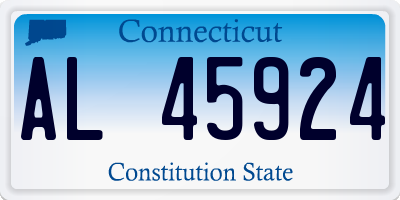 CT license plate AL45924