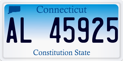 CT license plate AL45925