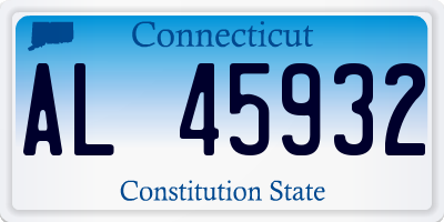 CT license plate AL45932