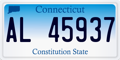 CT license plate AL45937