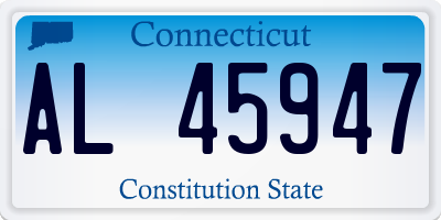 CT license plate AL45947