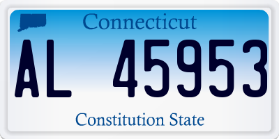 CT license plate AL45953