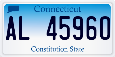 CT license plate AL45960