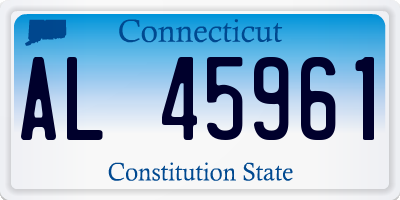 CT license plate AL45961