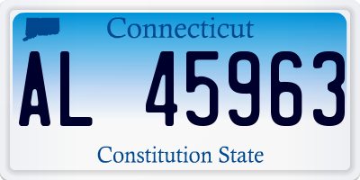 CT license plate AL45963