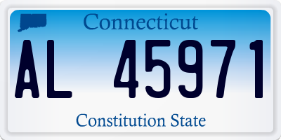 CT license plate AL45971