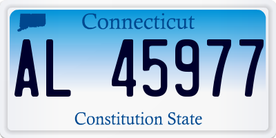 CT license plate AL45977