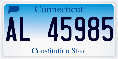 CT license plate AL45985