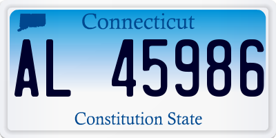 CT license plate AL45986