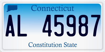 CT license plate AL45987