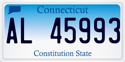 CT license plate AL45993
