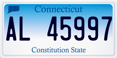 CT license plate AL45997