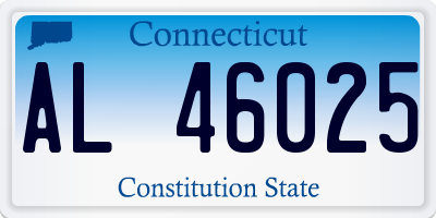 CT license plate AL46025