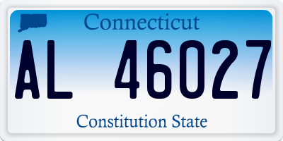 CT license plate AL46027
