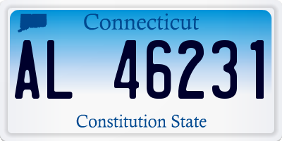 CT license plate AL46231