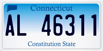 CT license plate AL46311